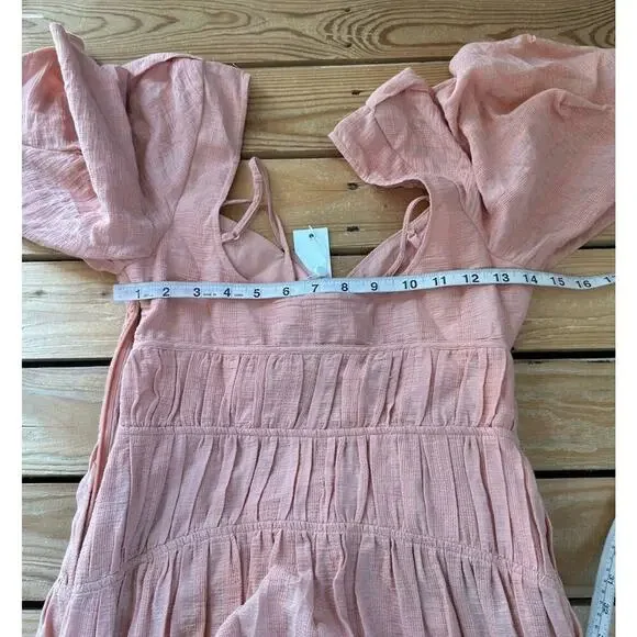 NWT Jonathan Simkhai Wilder Gauzy Cotton Midi Dress Size 2 Women’s Mauve - Picture 8 of 8